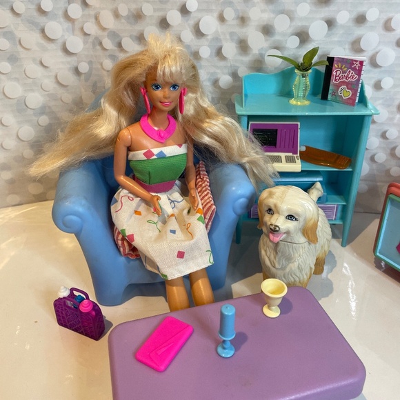 Vintage Little Tikes Barbie Just My Size 📺 Living Room - Picture 4 of 16